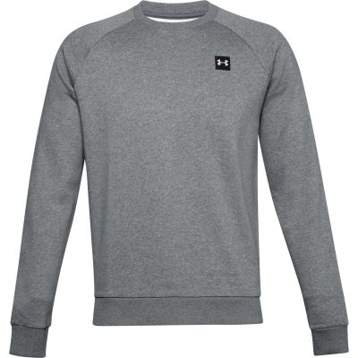 UNDER ARMOUR Herren Langarm Rival Fleece Crew in grau