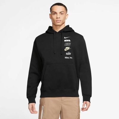 NIKE Herren Kapuzensweat M NK CLUB BB PO HOODIE MLOGO in weiß