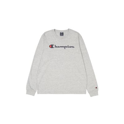 Crewneck Long Sleeve T-Shirt in grau