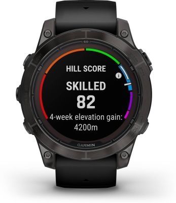 GARMIN F?NIX® 7 PRO - SAPPHIRE SOLAR EDITION Schwarz/Carbongrau Titan DLC mit QuickFit®-Silikon-Armband 22 mm in schwarz