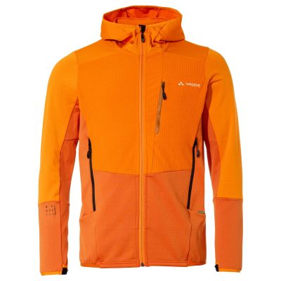 Men`s Monviso Hooded Grid Fleece Jacket in orange