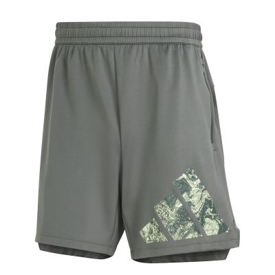 Workout Logo Knit Shorts in grau