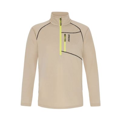 PRTKODY 1/4 zip active top in 567 bamboobeige