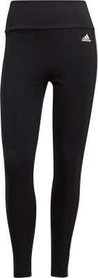 adidas Damen Designed To Move High-Rise 3-Streifen Sport 7/8-Tight in schwarz