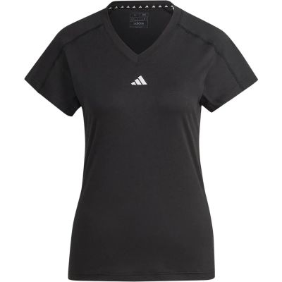 Damen Shirt AEROREADY Train Essentials Minimal Branding V-Neck in schwarz