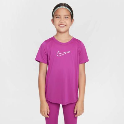 Nike G Nk Df One Std Ss Top Hbr - hot fuchsia/white in 518 hot fuchsia/white