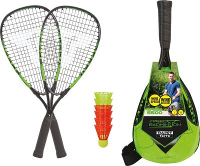 TALBOT/TORRO SPEED Badminton Speedbadminton Set SPEED 5500 LED im Slingbag in grau