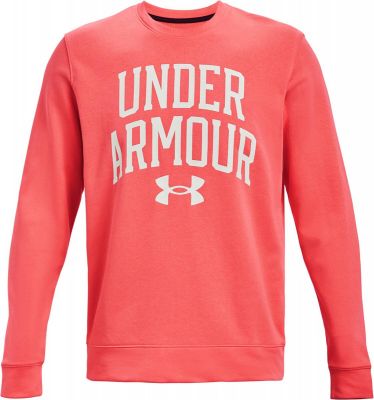 UNDER ARMOUR Herren UA Rival Rundhals-Oberteil aus French Terry in pink