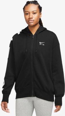 NIKE Damen Unterjacke W NSW AIR FLC OS FZ HD in schwarz