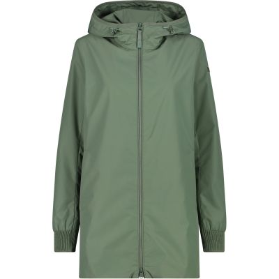 WOMAN PARKA FIX HOOD in grün