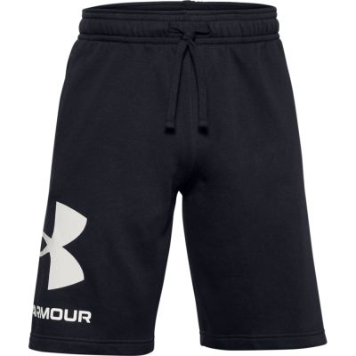 UA RIVAL FLC BIG LOGO SHORTS in schwarz