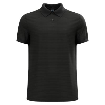 Ascent Poloshirt mit Naturfasern in schwarz