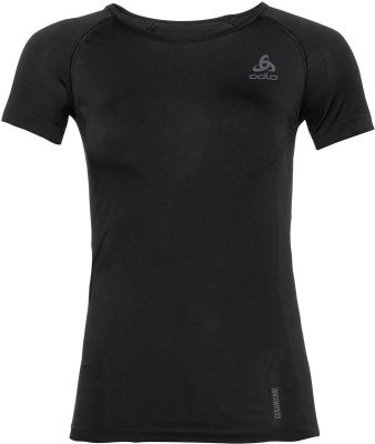 ODLO Damen Unterhemd BL TOP Crew neck s/s PERFORMAN in schwarz