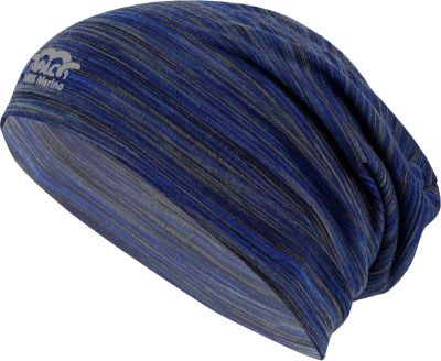 P.A.C. Herren Merino Beanie in blau