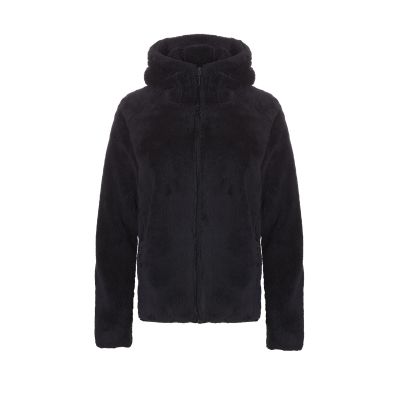 EMMA-R - Womens Teddy Fleece Jacket in schwarz