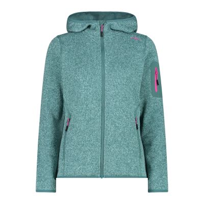 WOMAN JACKET FIX HOOD in 2et agave-opale