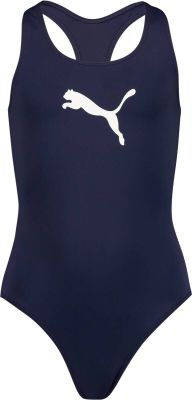 PUMA Kinder Badeanzug SWIM GIRLS RACERBACK SWIMSUIT in blau