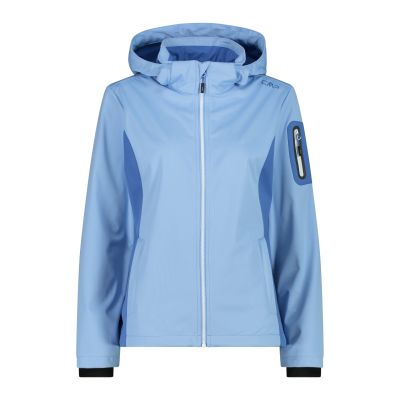 WOMAN JACKET ZIP HOOD in blau