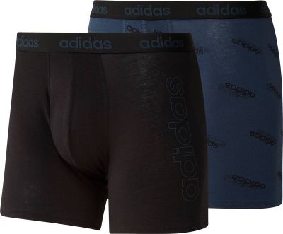 adidas Herren Essentials Logo Boxershorts, 2er-Pack in schwarz