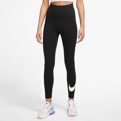 NIKE Damen Tight W NSW NK CLSC GX HR TGHT SWSH in weiß