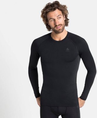 ODLO Herren Unterhemd BL TOP Crew neck l/s PERFORMAN in weiß