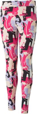 PUMA Kinder Tight ESS+ STREET ART AOP Leggings G in pink