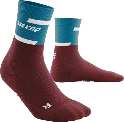 CEP Herren the run socks, mid cut, v4 in rot