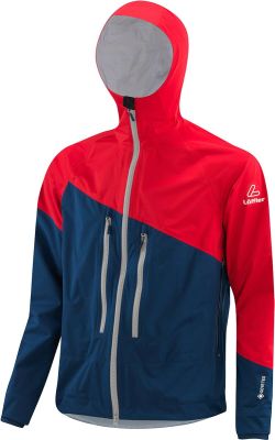 LÖFFLER Herren Regenjacke M HOODED JACKET GTX ACTIVE in rot