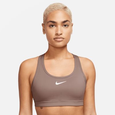 Nike W Nk Swsh Med Spt Bra in braun