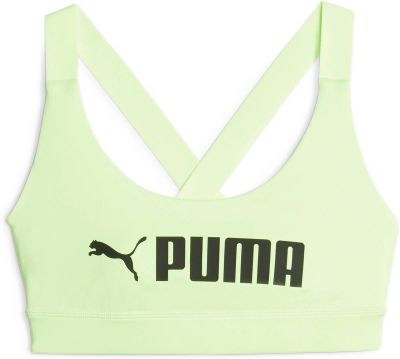 PUMA Damen Top Mid Impact Puma Fit Bra in grün