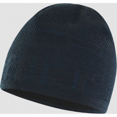 KNITTED LOGO HAT 495 - in schwarz