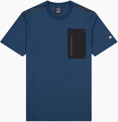 CHAMPION Herren Shirt Crewneck T-Shirt in blau