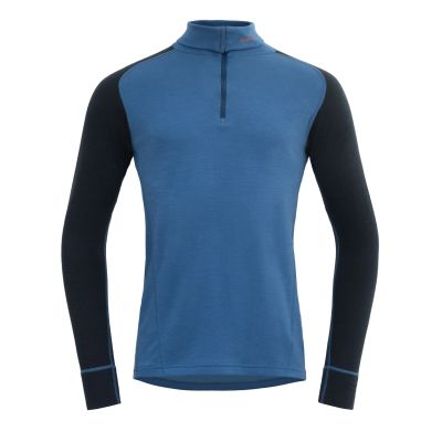 DUO ACTIVE MERINO 205 Z.NECK MAN in blau