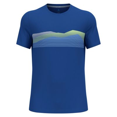 F-Dry T-Shirt mit Bergkamm-Print in blau