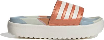 ADIDAS Damen Badeslipper ADILETTE PLATFORM in silber