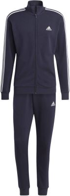 ADIDAS Herren Sportanzug M 3S FT TT TS in schwarz