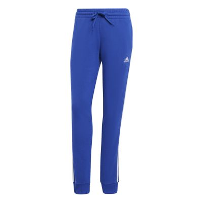 ESSENTIALS 3-STRIPES FRENCH TERRY CUFFED PANT in blau