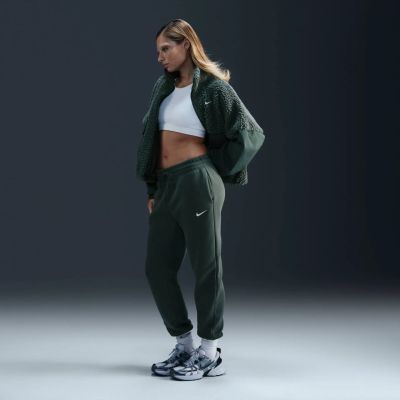 Nike W Nsw Phnx Flc Mr Pant Std - vintage green/sail in 338 vintage green/sail