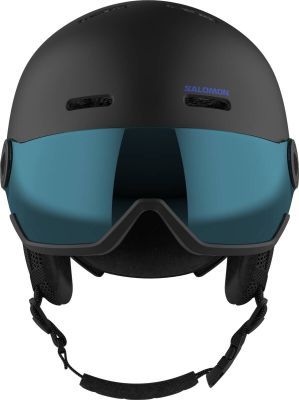 SALOMON Kinder Helm HELMET ORKA VISOR Blk/Un FLS BLUE in schwarz