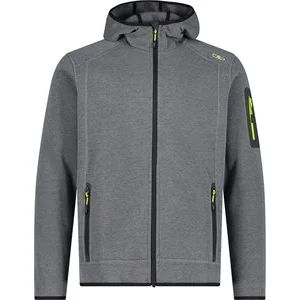 Herren Unterjacke Kapuzen Fleecejacke in grau