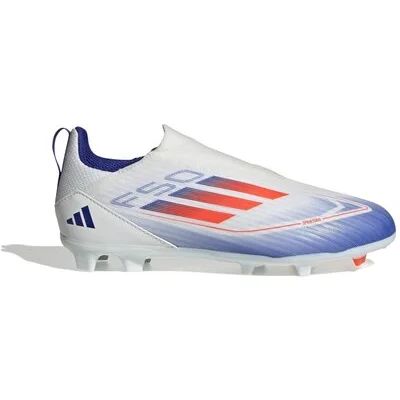 Kinder Fussball-Rasenschuhe F50 League Laceless Kids FG/MG in silber