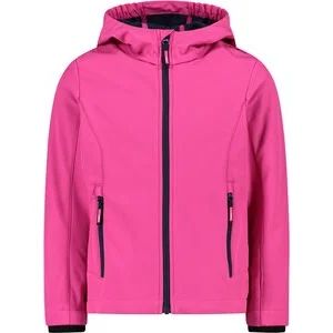 Kinder Funktionsjacke Kapuzen Softshelljacke in pink