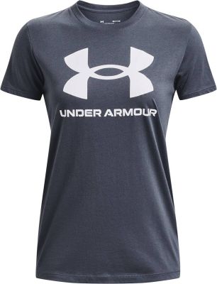 UNDER ARMOUR Damen Kurzarm Live Sportstyle Graphic SSC in grau