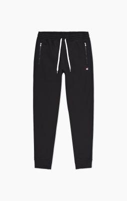 Rib Cuff Pants in schwarz