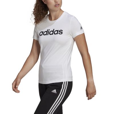 LOUNGEWEAR Essentials Slim Logo T-Shirt in white/black