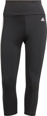 adidas Damen Designed To Move High-Rise 3-Streifen Sport 3/4-Tight in schwarz