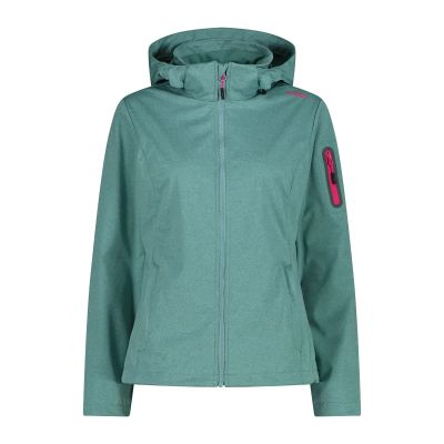 WOMAN JACKET ZIP HOOD in 818 agave mel.