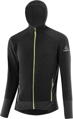 LÖFFLER Herren Funktionsjacke M HOODY TRANSTEX RIB in schwarz