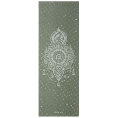 CELESTIAL GREEN YOGA MAT 5MM CLASSIC PRINTED in grau